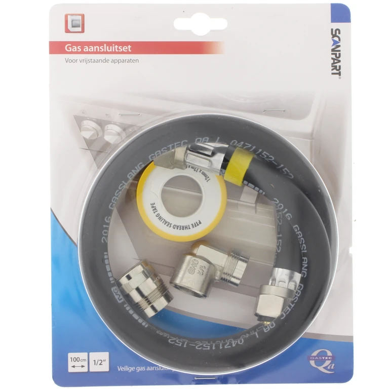 Scanpart Gasslang Aansluitset 100cm Aluminium NL