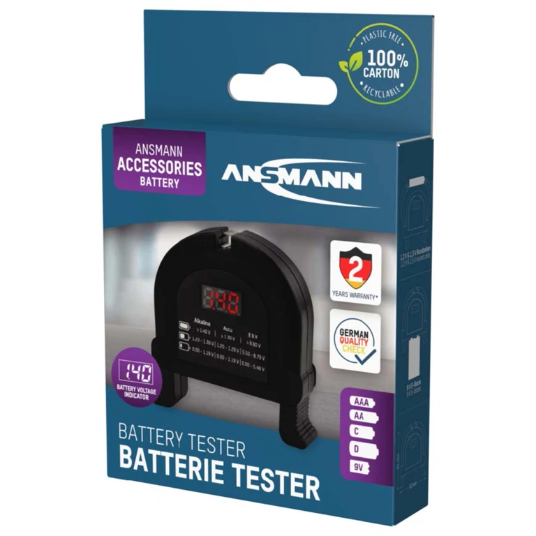 Ansmann universele digitale batterijtester - 1 stuk