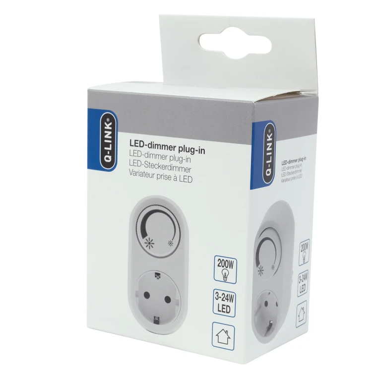 Stekkerdimmer gloei-/halogeen-/led 3-24W
