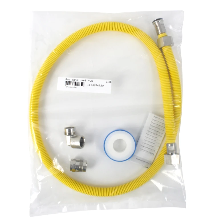 Scanpart Gasslang Aansluitset 1/2 inch RVS Ecoflex 120cm