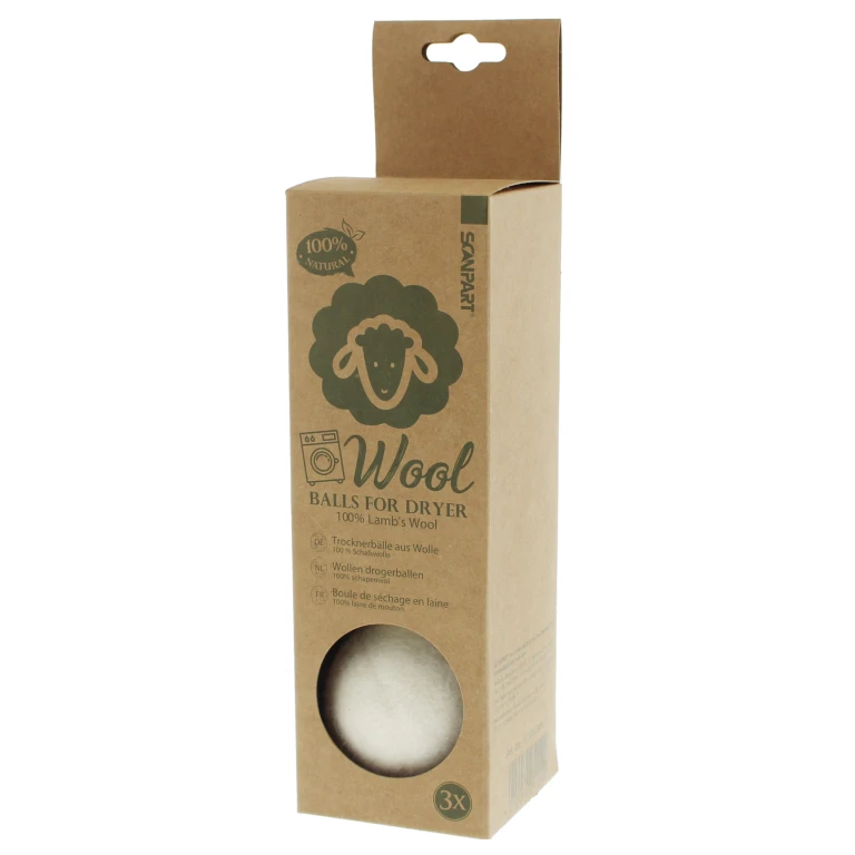 Scanpart Wollen Wasdrogerballen 7 cm - set van 3 stuks