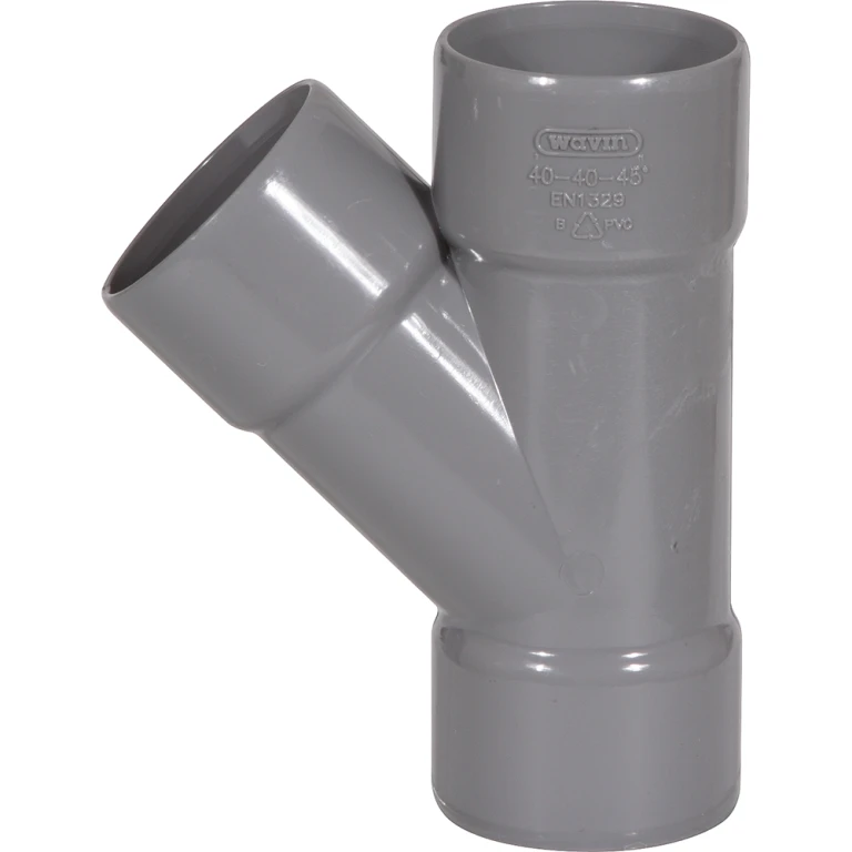 Merkloos PVC Y-stuk 45 graden 40mm 1 stuk