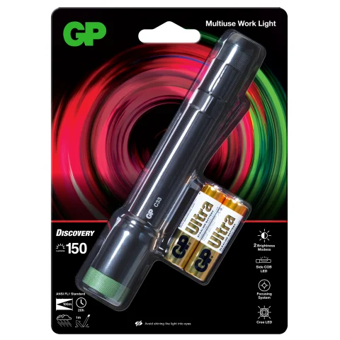 LED multifunctionele werklamp 150Lm (+2xAA) - GPACTOC33000