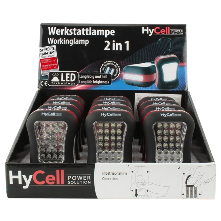 Ansmann LED zaklamp met werklampfunctie, zwart-rood, 1 stuk