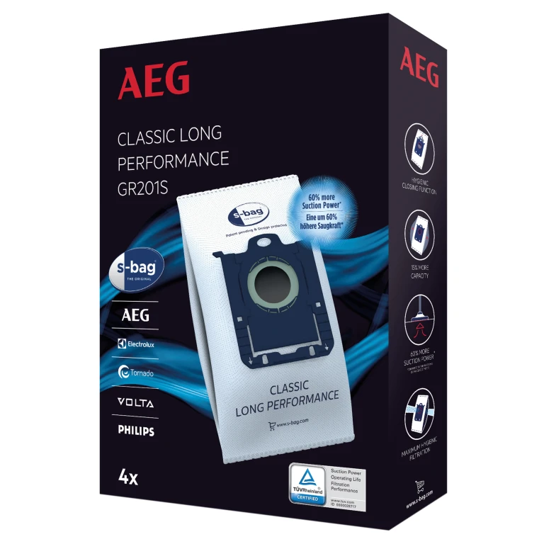 AEG S-Bag Classic Long Performance Stofzuigerzakken - set van 4