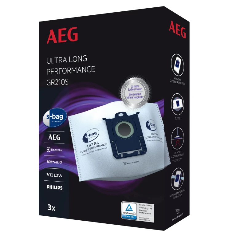 AEG S-Bag Ultra Long Performance stofzuigerzakken - set van 3