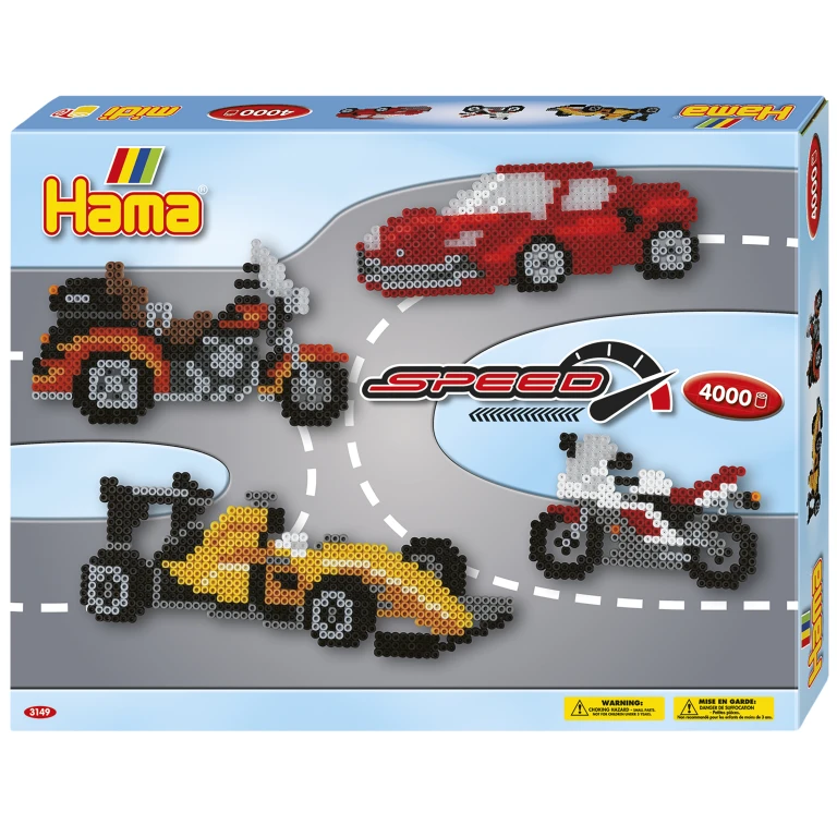Hama Speed 4000 Strijkkralenset Racen - 1 stuk