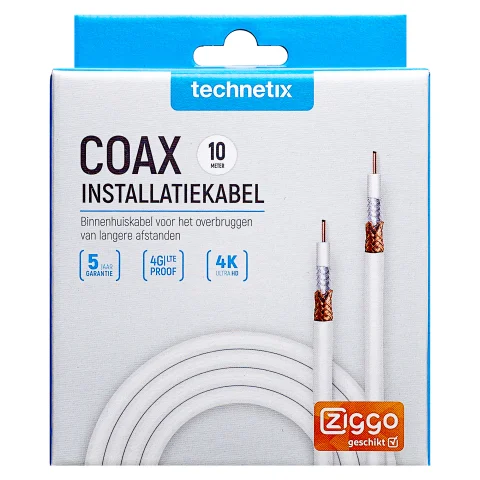 coaxkabel in doos wit 10m - 11200600