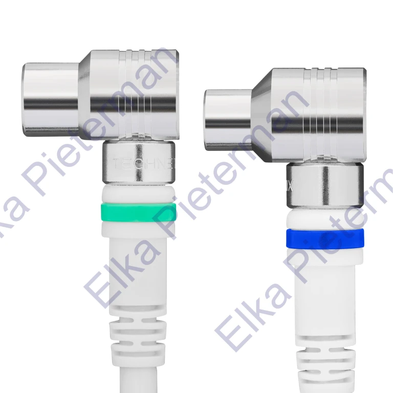 TECHNETIX Coax-kabel Wit 5,0m Haaks 9,5mm (M)-(F) 11201530