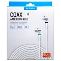 TECHNETIX Coax-kabel Wit 10 m Haaks 9,5 mm (M)-(F) 11201550