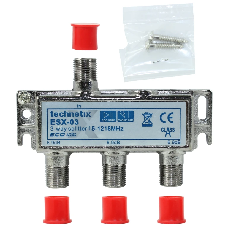 TECHNETIX Coax 3-weg verdeler Radio/TV Schroefverbinding 3929300005