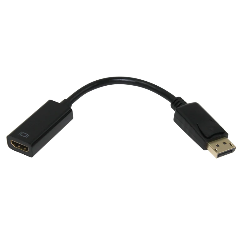 Scanpart HDMI-kabel DisplayPort (M) naar HDMI (F) 0,2m Zwart
