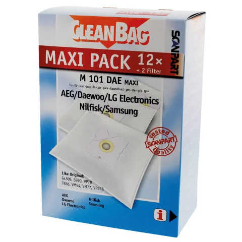 Cleanbag Maxipack Stofzuigerzak fleece 12 x
