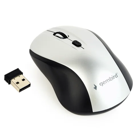 draadloze optische muis 2.4GHz zwart/zilver - MUSW-4B-02