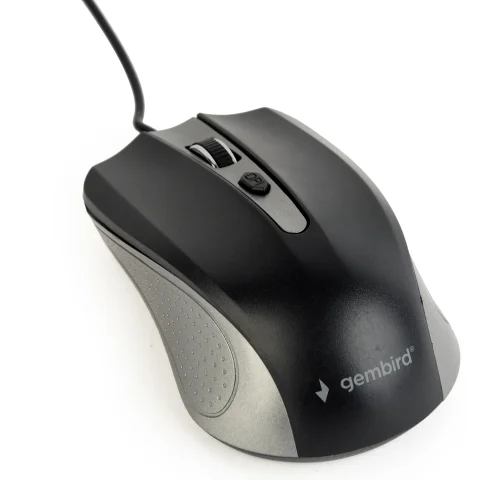 optische muis USB zwart/antraciet - MUS-4B-01