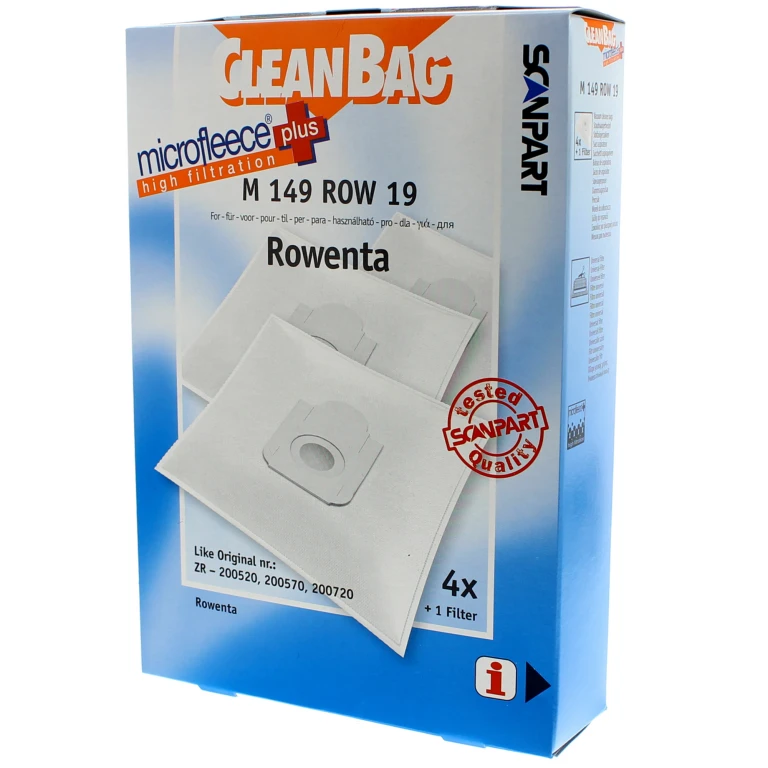 Cleanbag ZR2005 Stofzuigerzakken Microfleece - set van 4