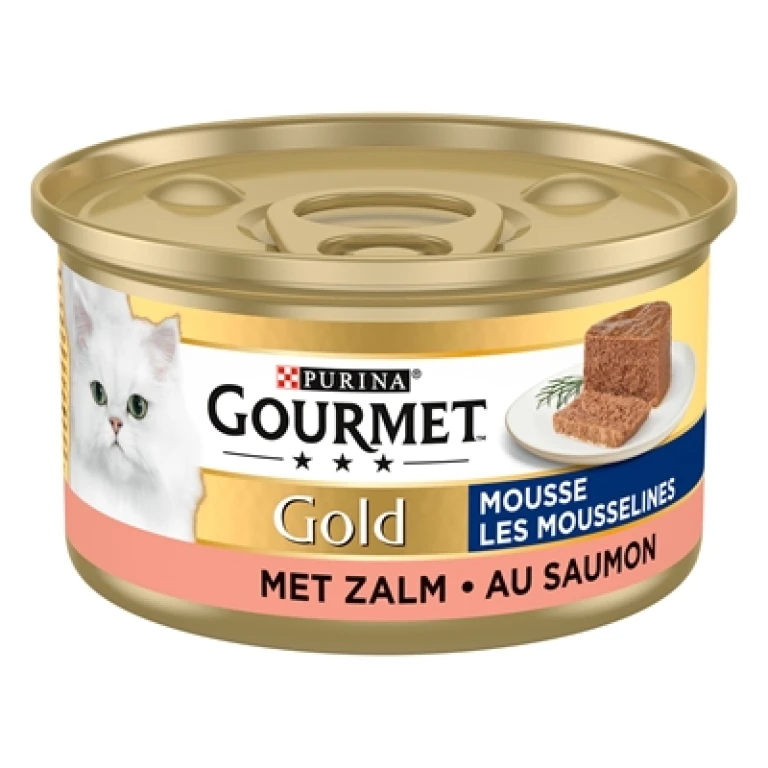 Gourmet Gold Kat Natvoer Fijne Mousse Zalm - set van 24