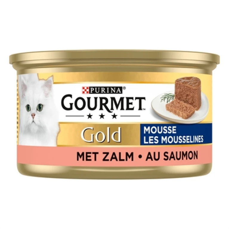 Gourmet Gold Kat Natvoer Fijne Mousse Zalm - set van 24
