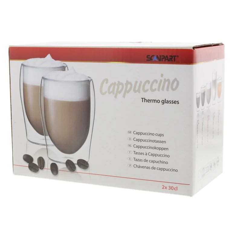 Scanpart Cappuccinoglazen 30cl Dubbelwandig Set van 2
