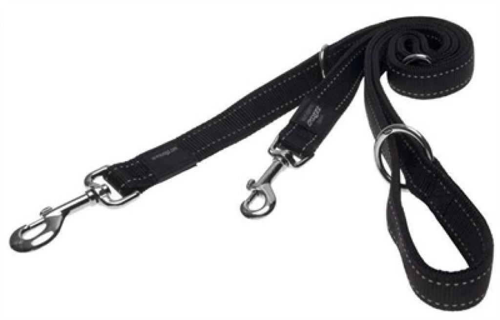 Rogz for Dogs Lumberjack Hondenriem Zwart - 1 stuk (1.6m x 25mm)