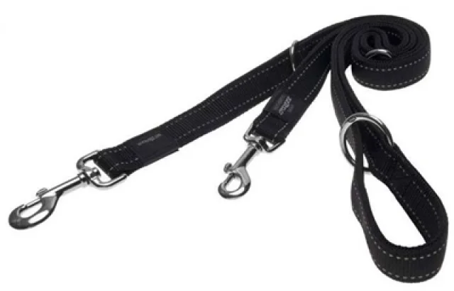 Rogz for Dogs Lumberjack Multipurpose Lijn Zwart - 1.6m x 25mm