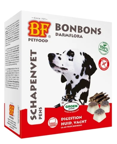 Biofood Schapenvet Maxi Bonbons Pens 40 St