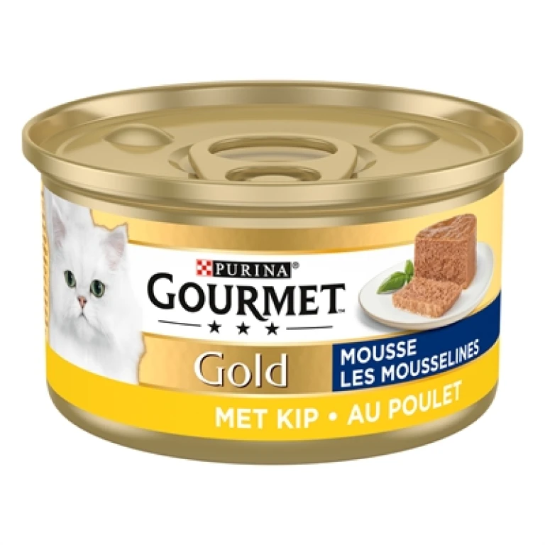 Gourmet Gold Kat Natvoer Fijne Mousse Kip - 24 blikjes
