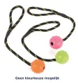 Happy Pet Tough Toys Rubberen Speelbal met Touw - 1 stuk