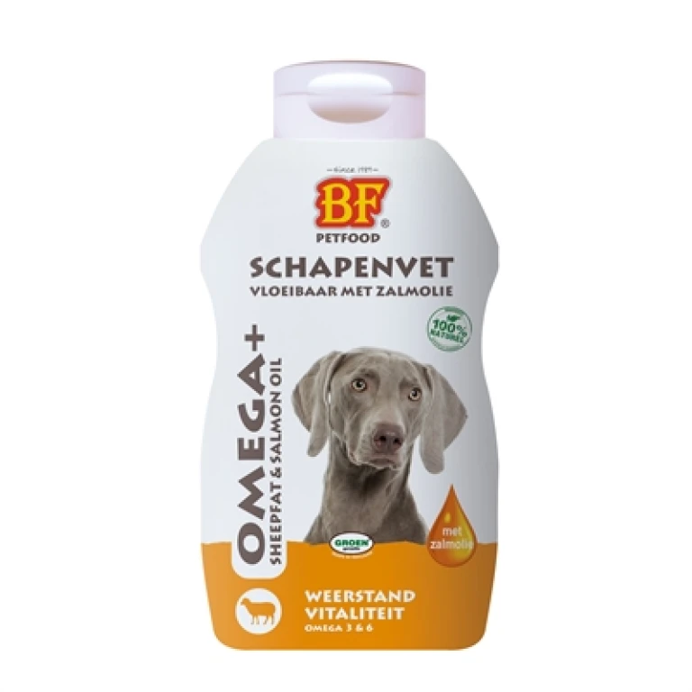 Biofood Hond Voedingssupplement Vloeibaar Schapenvet met Zalmolie 500 ml