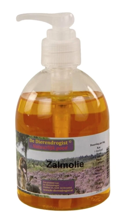Dierendrogist Zalmolie met Dispenser 250 ml