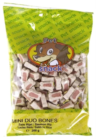 Petsnack - Botjes Duo Zalm/Rijst - 200 gram - 14 Zakken