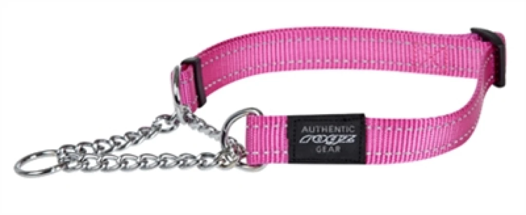 Rogz For Dogs Fanbelt Halfslip Hondenhalsband Roze 20 mm - Maat L