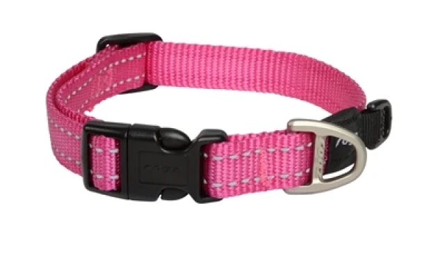 Rogz For Dogs Snake Halsband Roze 16 Mmx26-40 Cm