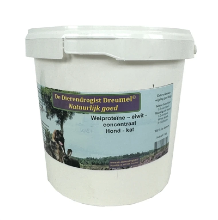 Dierendrogist Voedingssupplement Wei Proteïne Eiwit Concentraat 1 kg