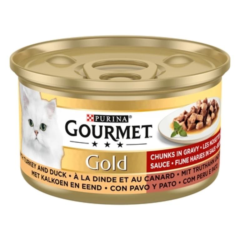 Gourmet Gold Kat Natvoer Fijne Hapjes Kalkoen/Eend - set van 24