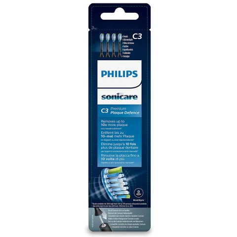 Philips Sonicare C3 Premium Plaque Defence zwarte opzetborstels HX9044 - HX9044/33