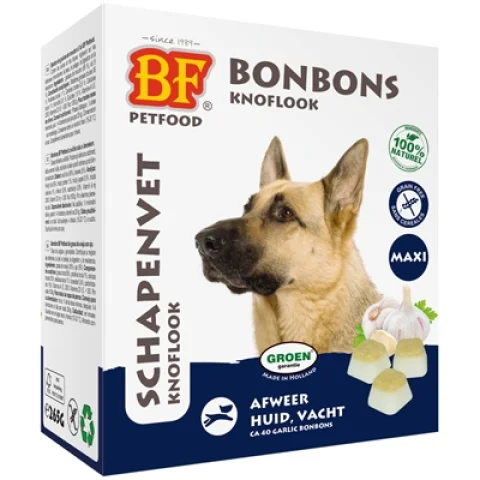 Biofood Schapenvet Maxi Bonbons Knoflook 40 St