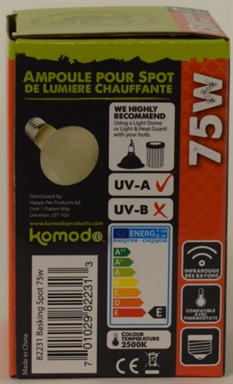 Komodo Warmtelamp E27 75 Watt - 1 stuk
