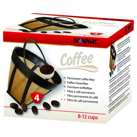 Scanpart koffiefilter goldtone grootte 4