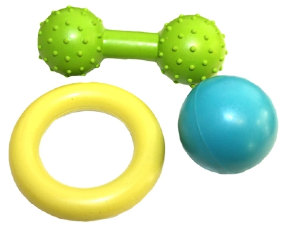 Happy Pet Little Rascals rubberen hondenspeelgoed set van 3 stuks