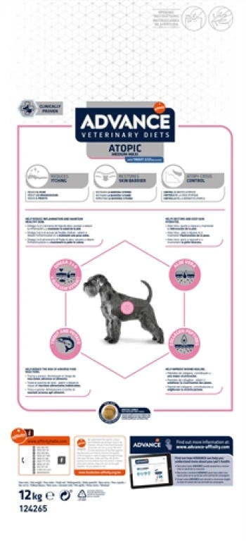Advance Hond Droogvoer Atopic Care Gevoelige Huid 12 kg