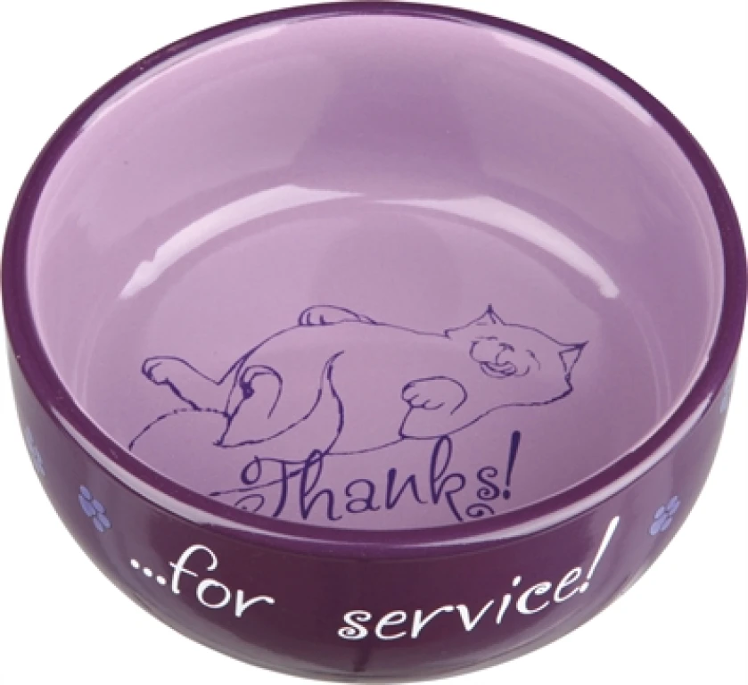 Trixie keramische voerbak Thanks For Service 15 cm - 1 stuk