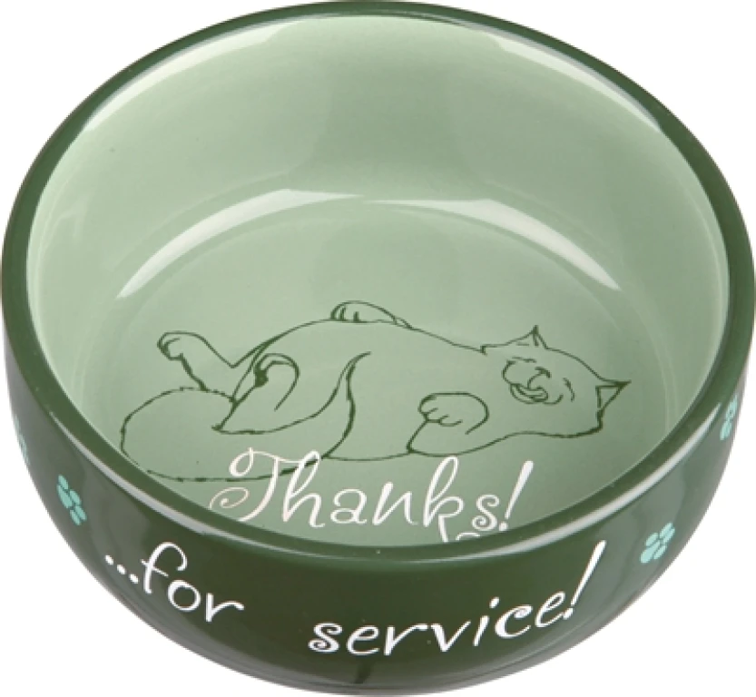 Trixie keramische voerbak Thanks For Service 15 cm - 1 stuk