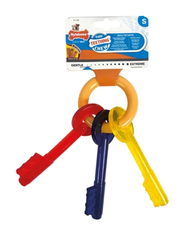 Nylabone Puppy Chew Bijtsleutels Baconsmaak - 1 stuk (tot 11 kg)