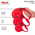 Flexi Rollijn Classic Cord Rood M - 5m