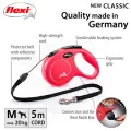 Flexi Rollijn Classic Cord Rood M - 5m