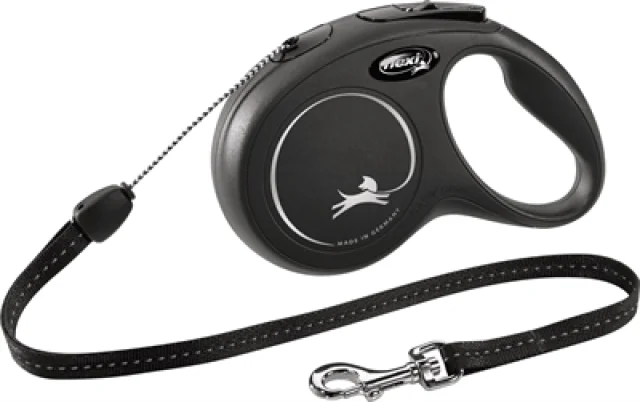 Flexi Rollijn Classic Cord Zwart S - 8m