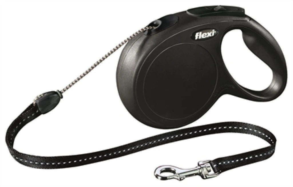 Flexi Rollijn Classic Cord Zwart M - 8m (1 stuk)