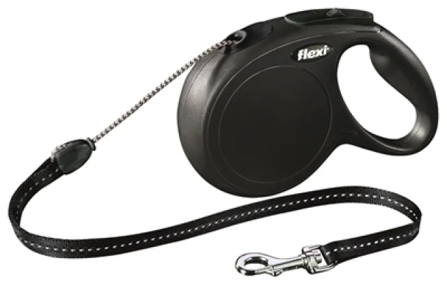 Flexi Rollijn Classic Cord Zwart M - 8m