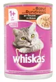 Whiskas Kat Natvoer Rund in Saus - 12 stuks